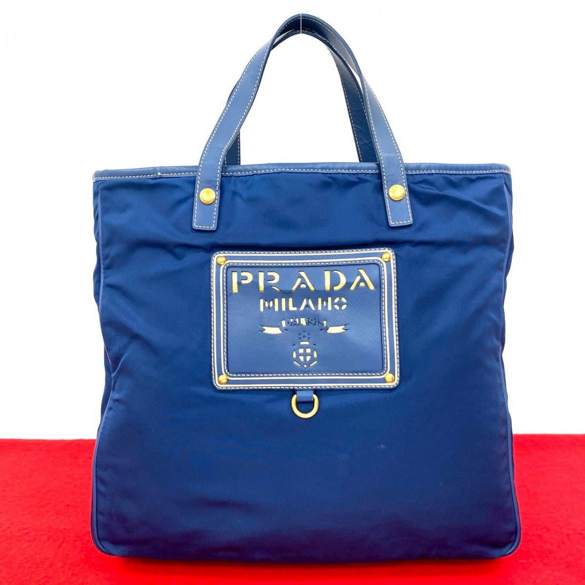 Logo Women Leather Nylon Travel Bag