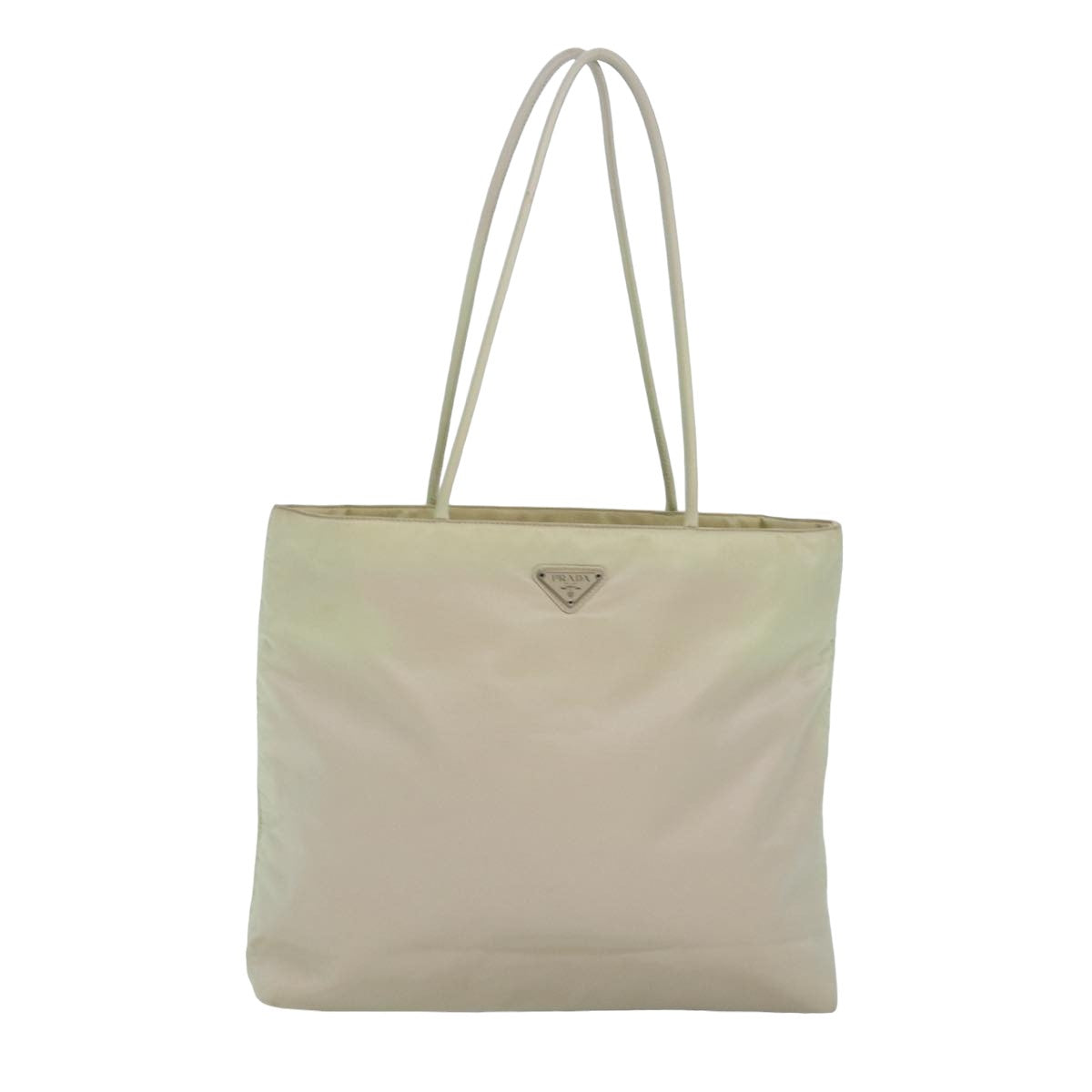 Prada Tote Bag Auth Nylon White White Auth 82568
