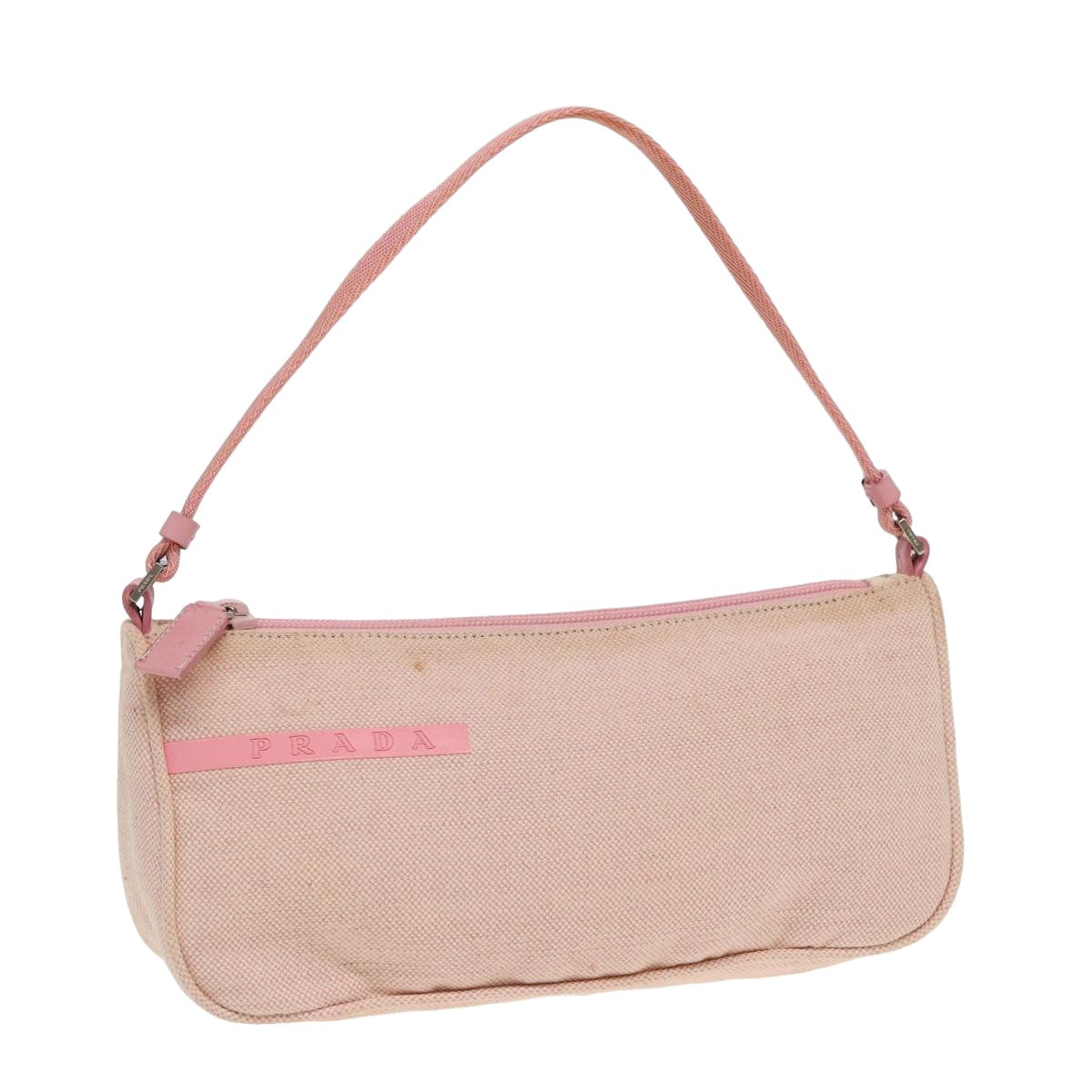 Prada Sports Accessory Pouch Auth Luxury Handbag Canvas Pink Clutch Bag