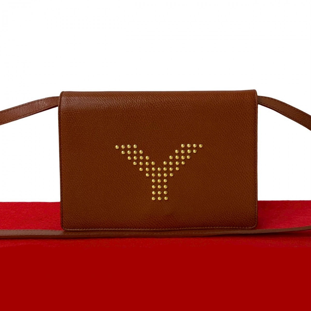 YSL Saint Laurent Yves Shoulder Bag Leather Brown 825B823 41751