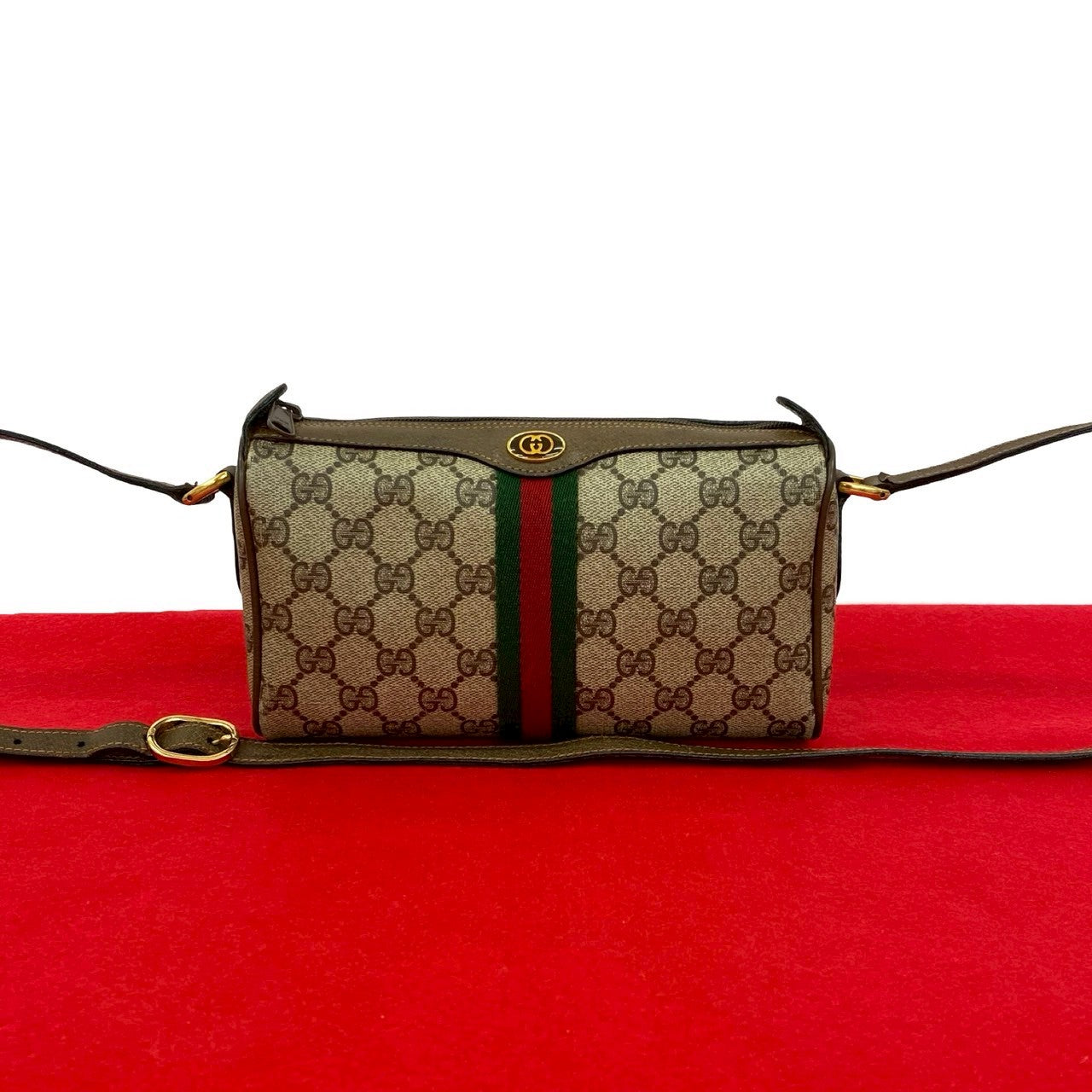 Gucci Sherry line Leather Brown Shoulder Bag 826B826