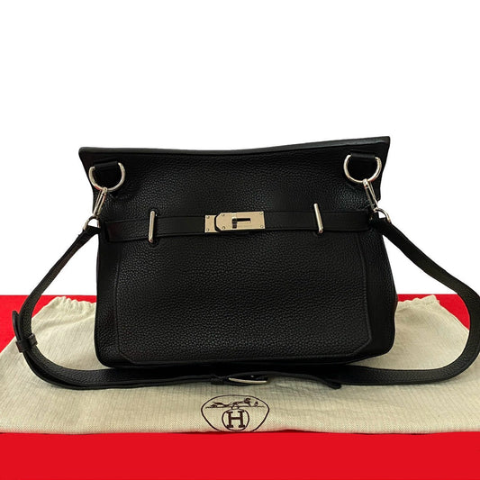 Hermes Shoulder Bag Taurillon Clemence Gypsysiel Black