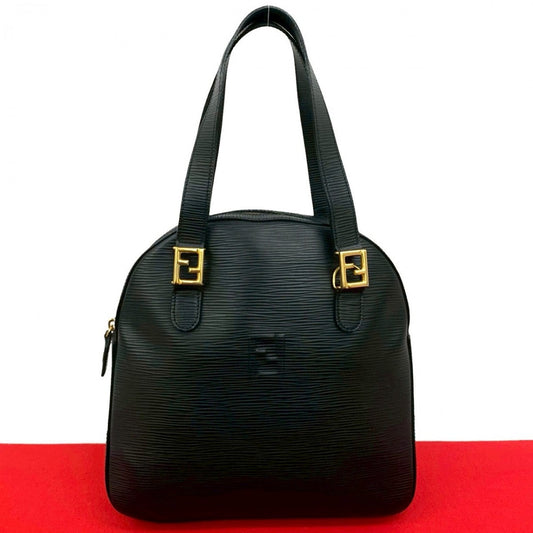 Fendi Handbag Epi Leather Black Travel Bag