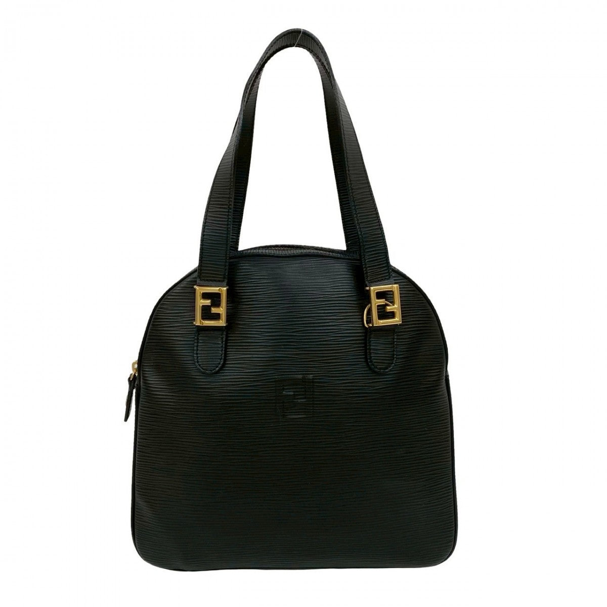 Fendi Handbag Epi Leather Black Travel Bag