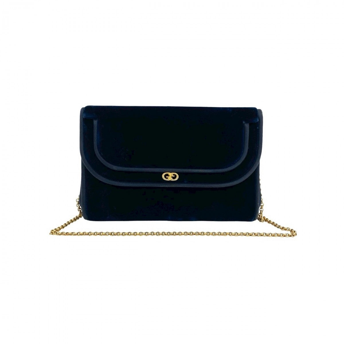 Gucci Velor Navy Shoulder Bag