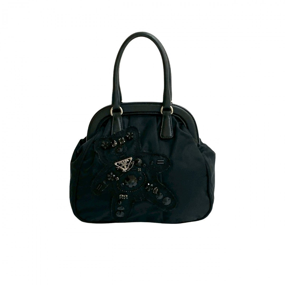 Evening Bear Leather Black Travel Bag