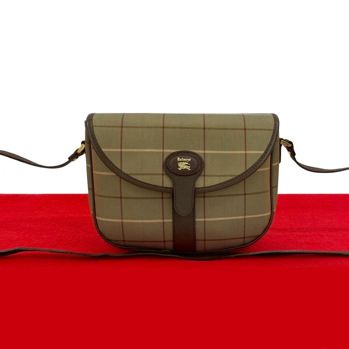 Burberry Shoulder Bag Canvas Brown 828B828 18125