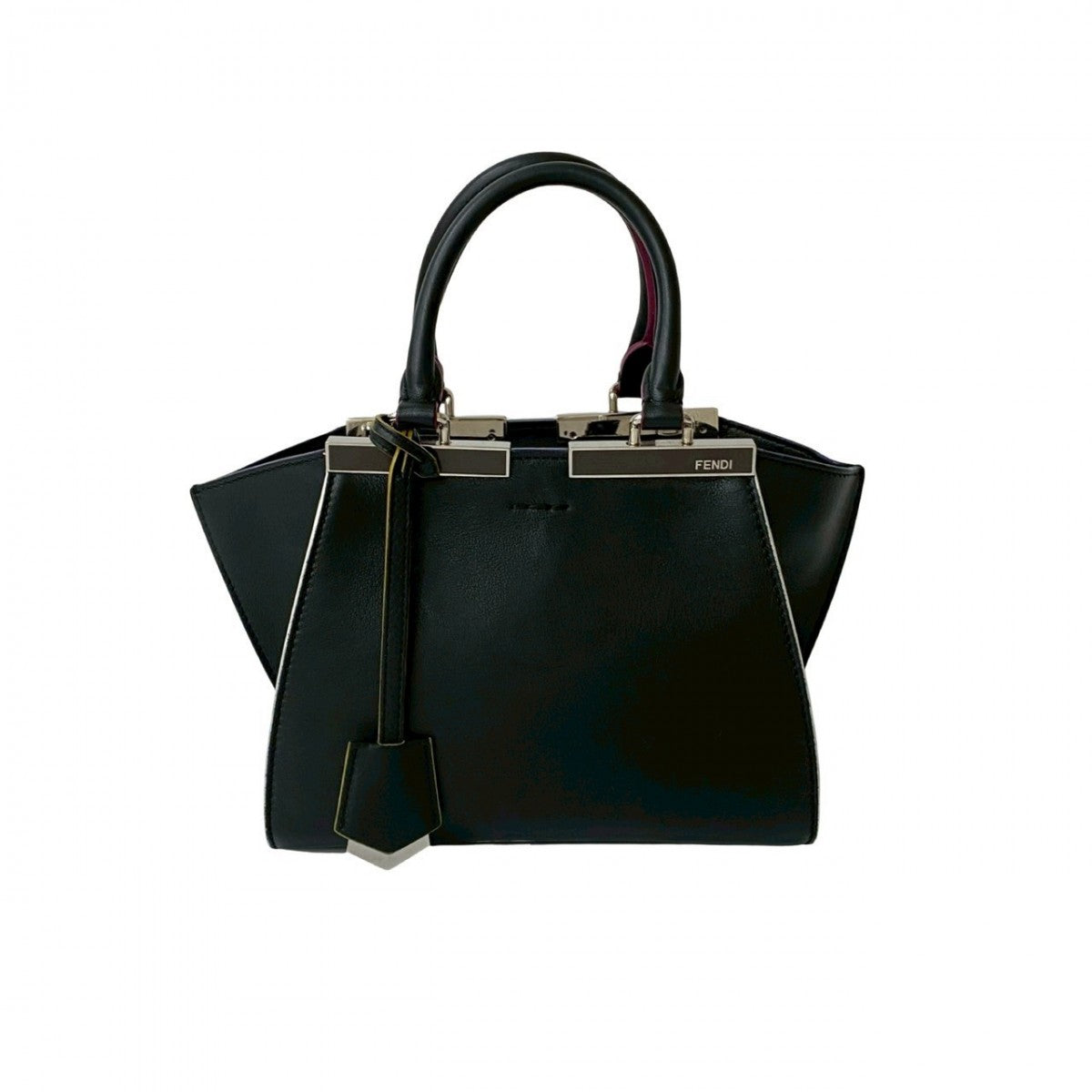 Fendi Shoulder Bag Petite Troisur Leather Black