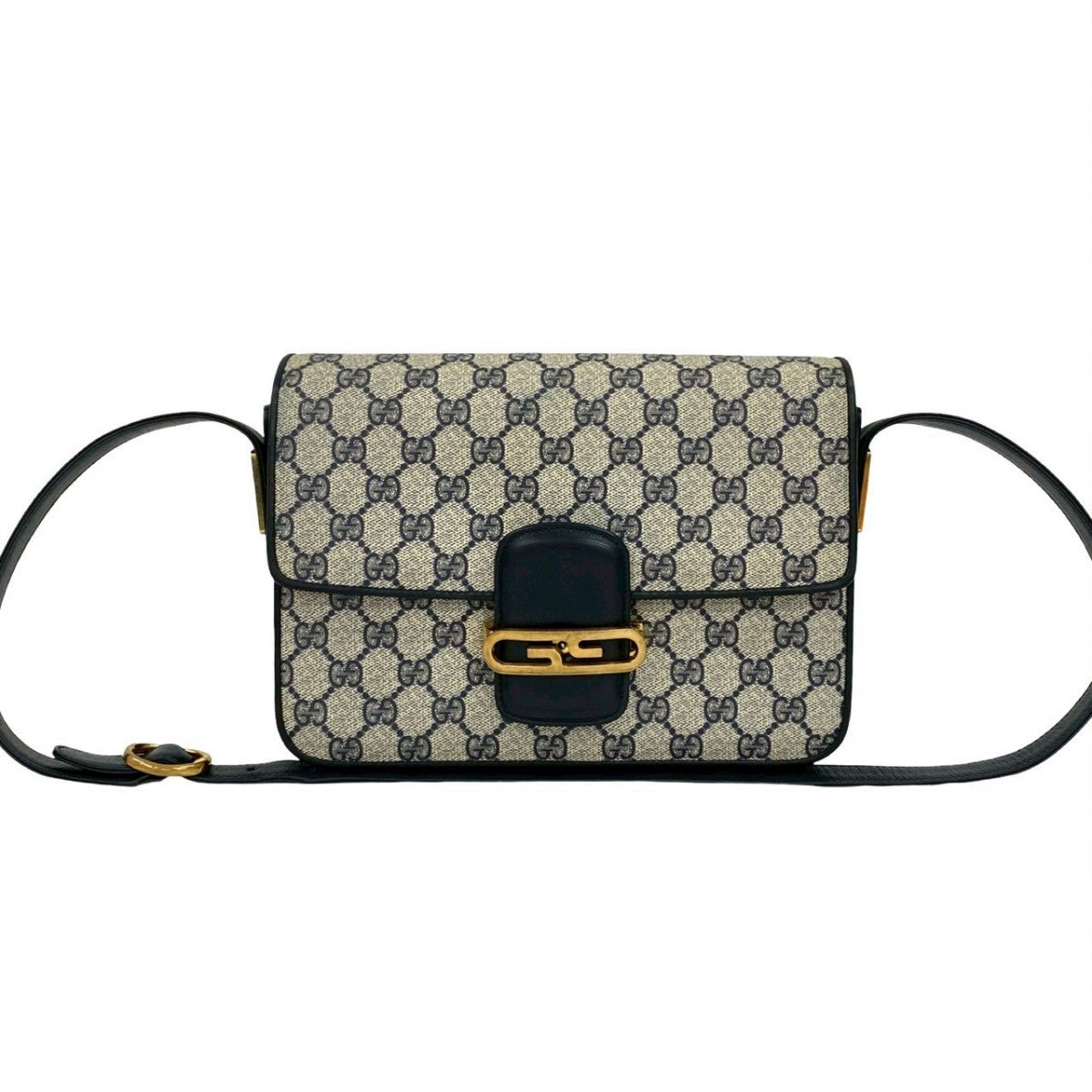Gucci 828B828 Leather Navy Shoulder Bag