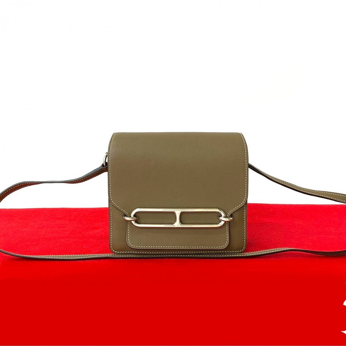 Hermes Shoulder Bag Swift Sac Lauris Brown Mini