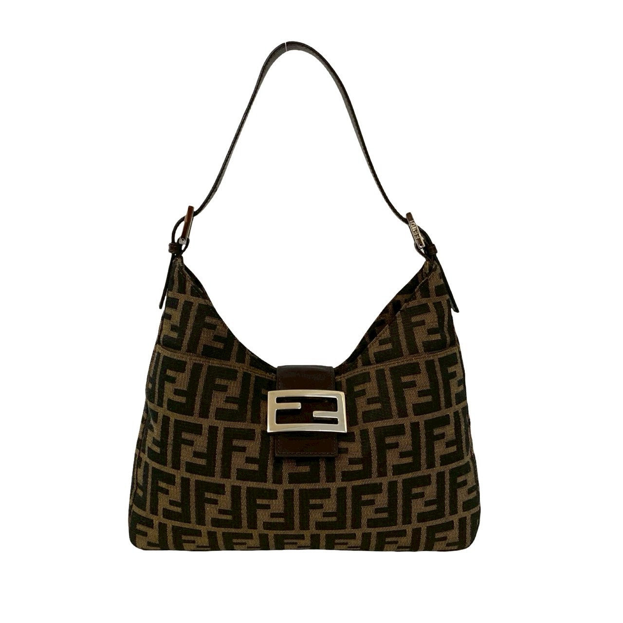 Fendi Shoulder Bag Mamma Leather Brown Bucket 829B829 27188