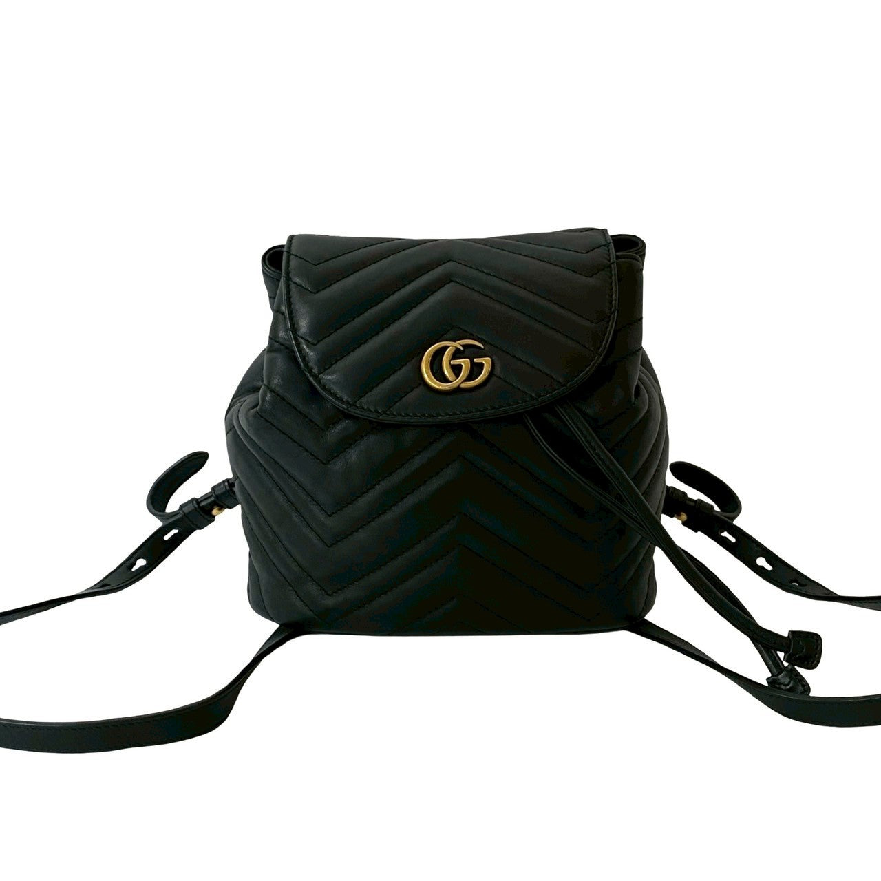 Gucci Backpack GG Marmont Leather Black