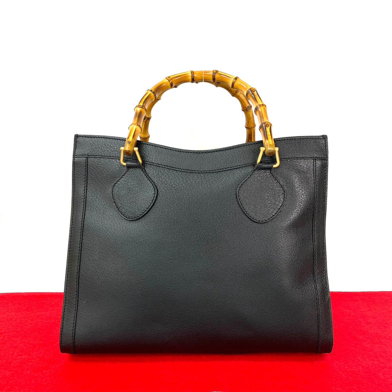 Gucci Bamboo Leather Black Handbag 829B829