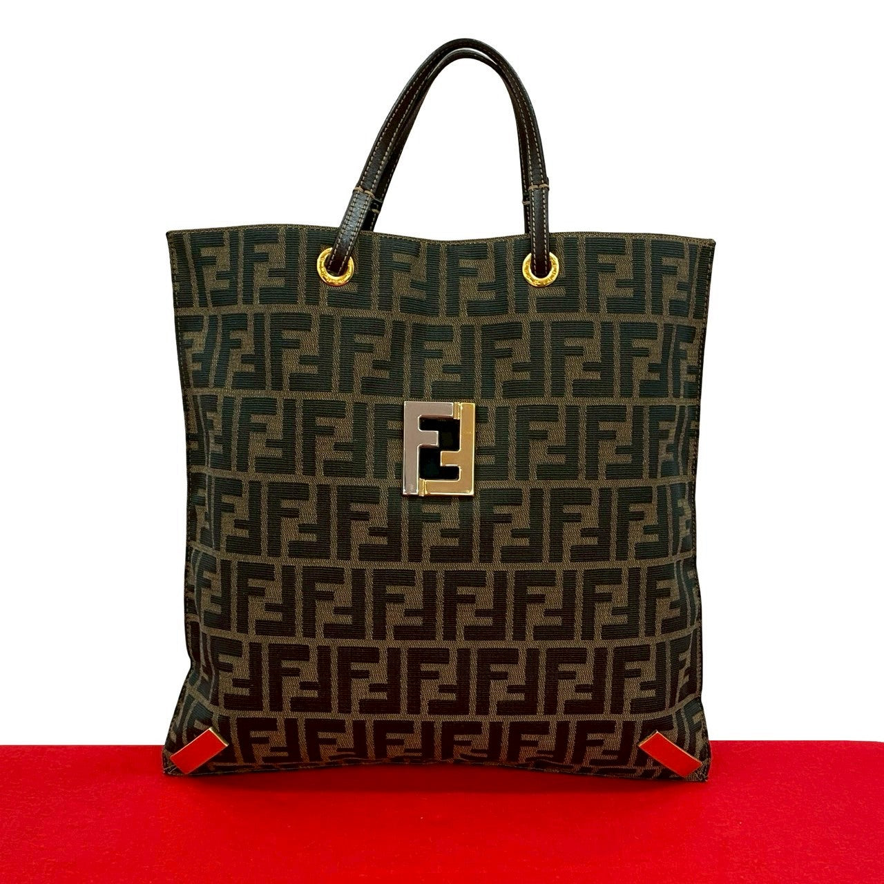 Fendi Tote Bag Canvas Brown