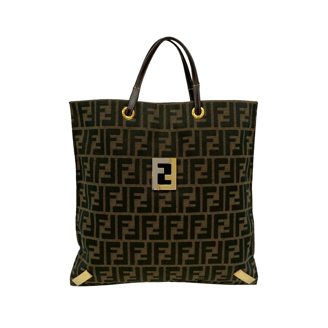 Fendi Tote Bag Canvas Brown