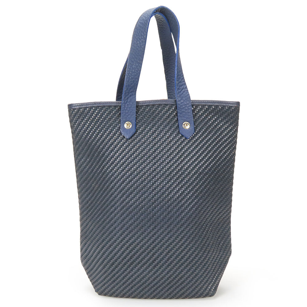Hermes Tote Bag Polyester Amedabadiago Pm Unisex Unisex Leather Navy