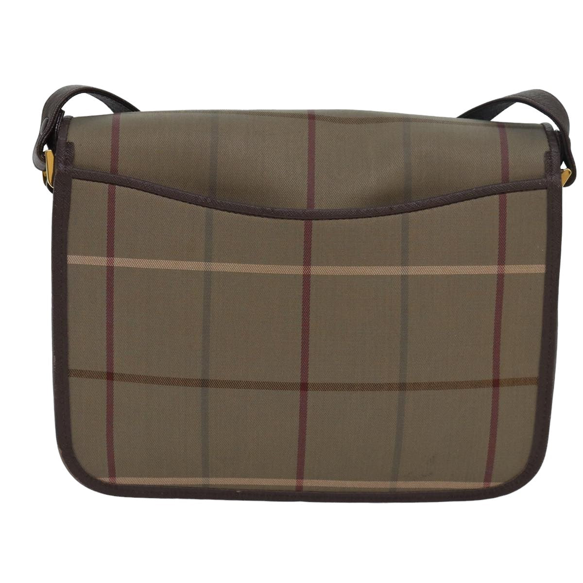 Burberry Luxury ss Nova Check Shoulder Bag Auth Canvas Beige Beige Auth 83227