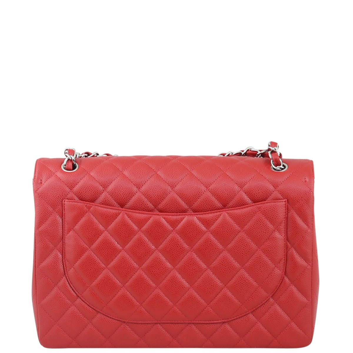 Chanel Classic Single Maxi ( ) Handbag Red Flap