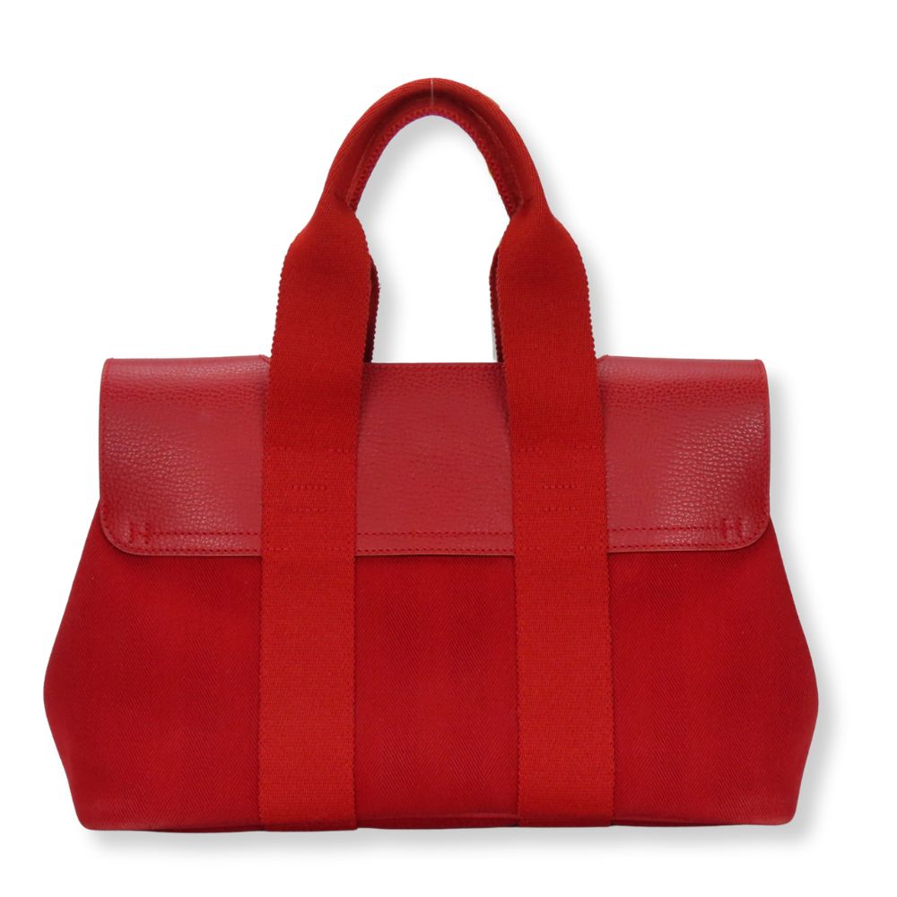 Hermes Handbag Towal Chevron Valparaiso Pm Red Travel Bag