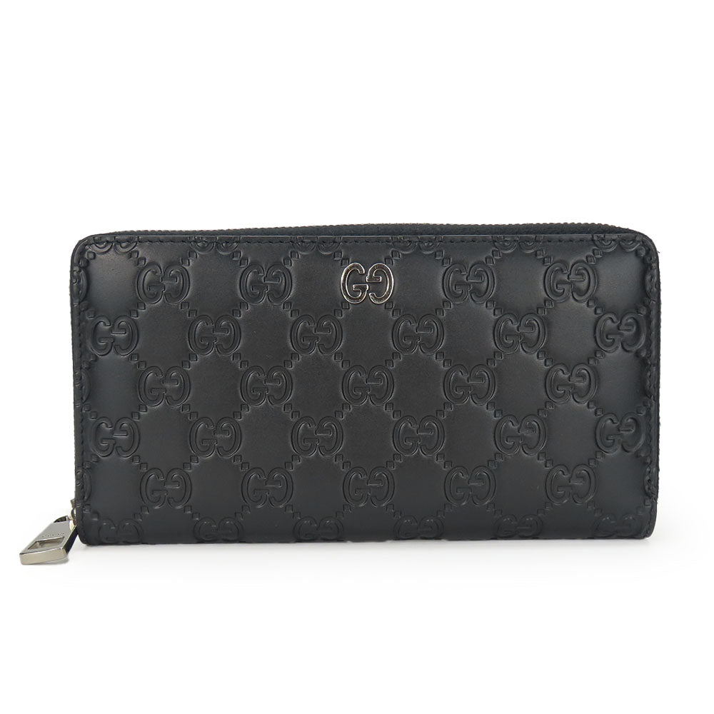 Gucci Long Purse Guccisima Black Wallet Case