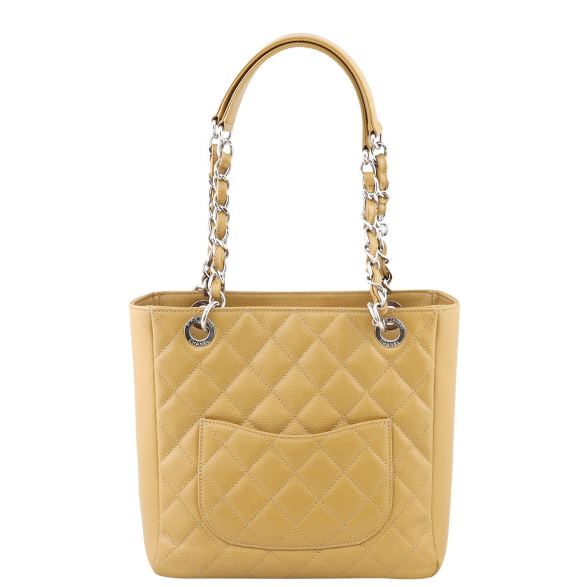 Chanel Petite Shopping Tote Butterscotch Caviar Tote Bag