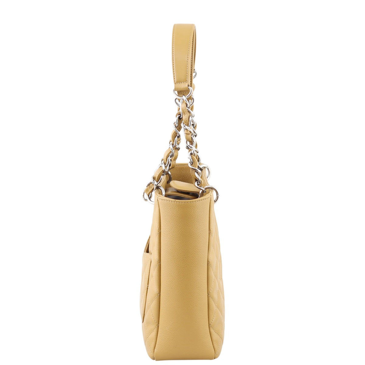 Chanel Petite Shopping Tote Butterscotch Caviar Tote Bag