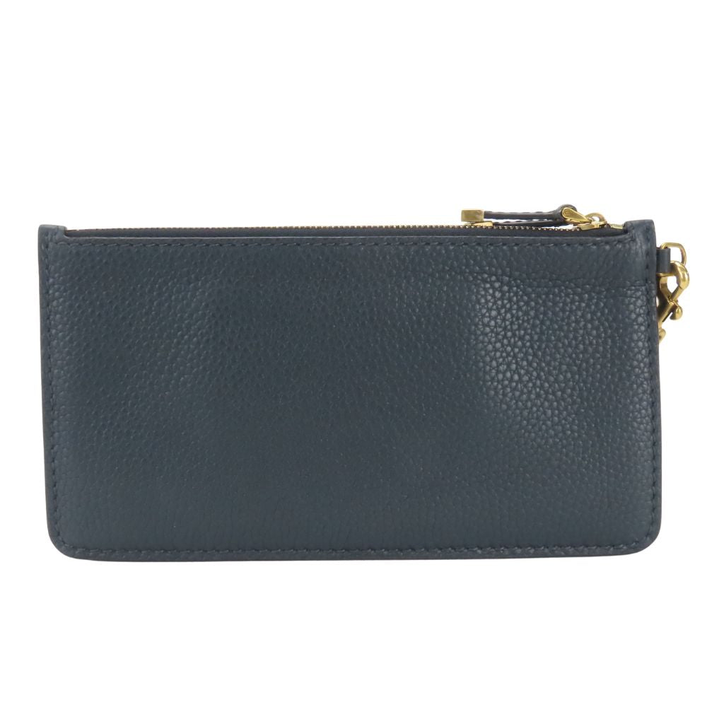 Dior Christian Pouch Navy Type Women Handbag Leather Travel Bag