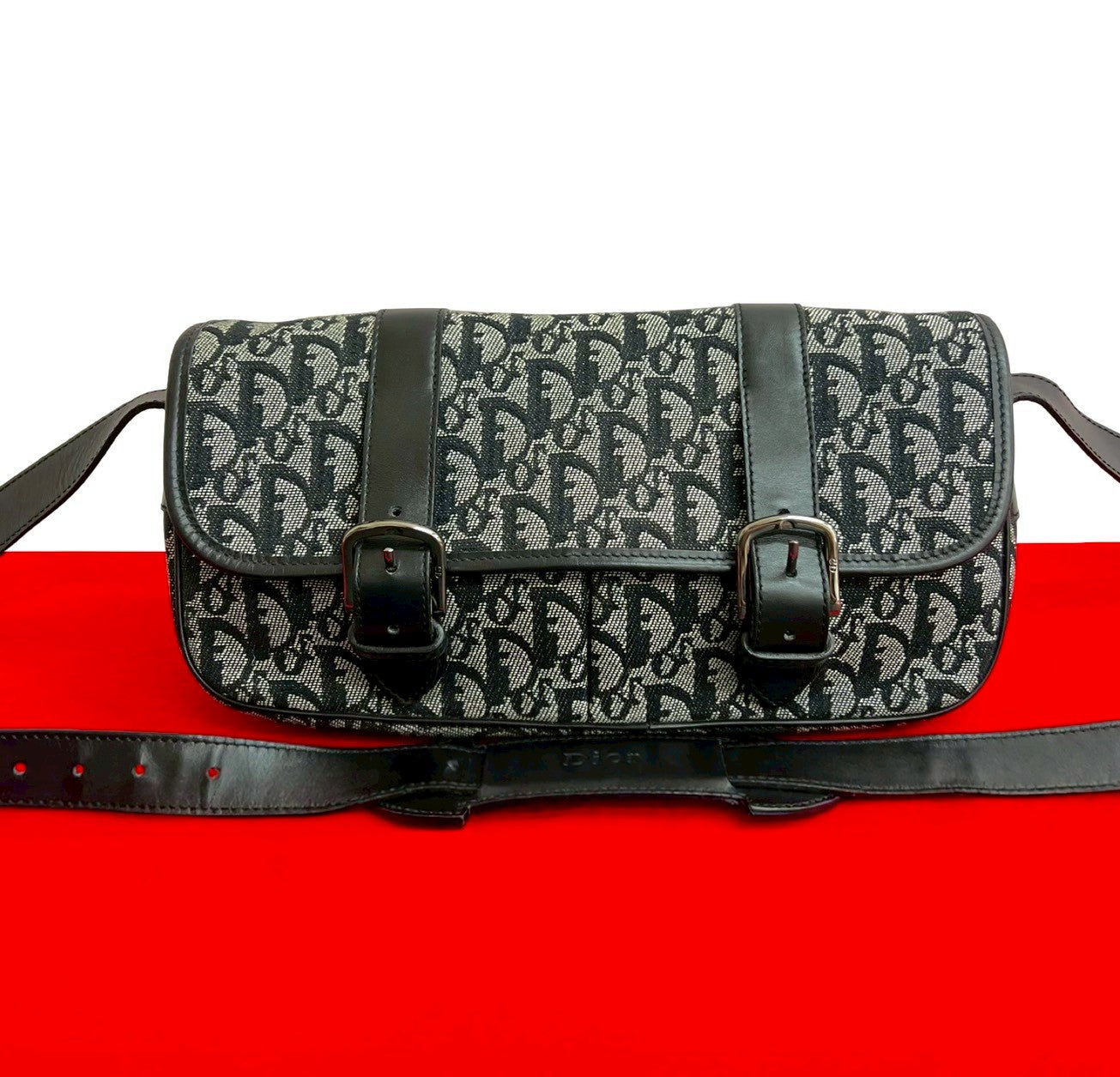 Dior Shoulder Bag Canvas Black