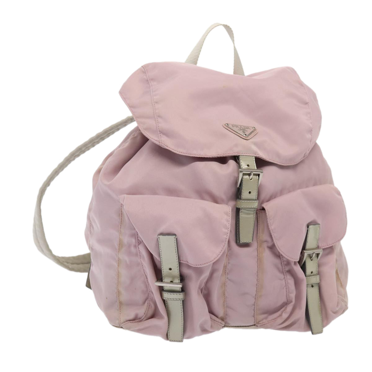 Prada Hand Bag Auth Nylon Pink Travel Bag Pink Auth 83953