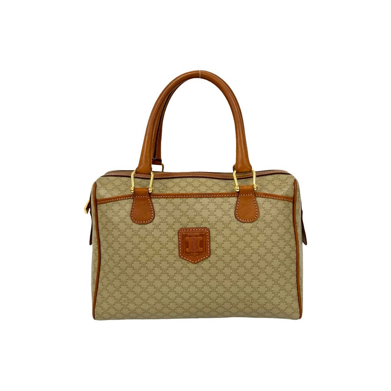 Handbag Leather Beige Travel Bag