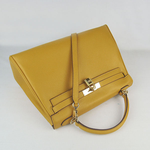 Hermes Luxury Kelly Cm Togo Handbag Yellow Golde Leather Travel Bag