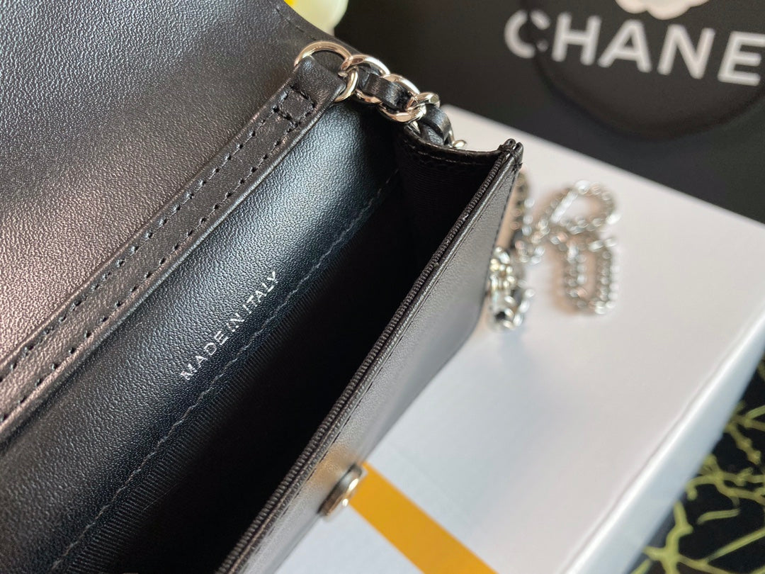 Chlwoc Camellia Bag For Women Black Crossbody Bag