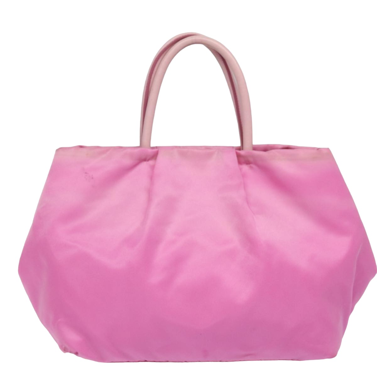 Prada Ribbon Hand Bag Auth Nylon Pink Travel Bag