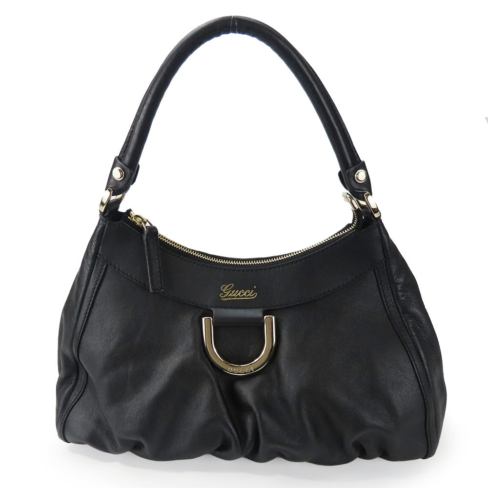Gucci Handbag Shoulder Leather Black Shoulder Bag