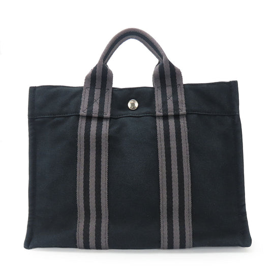 Hermes Handbag Fool Toepm Unisex Unisex Canvas Black Travel Bag