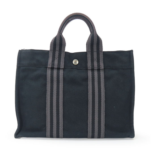 Hermes Handbag Fool Toepm Women Canvas Black Travel Bag
