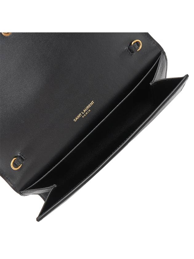 YSL Saint Laurent Saint Laurent Trending Uptown Shiny Grained Wallet Leather Black Backpack