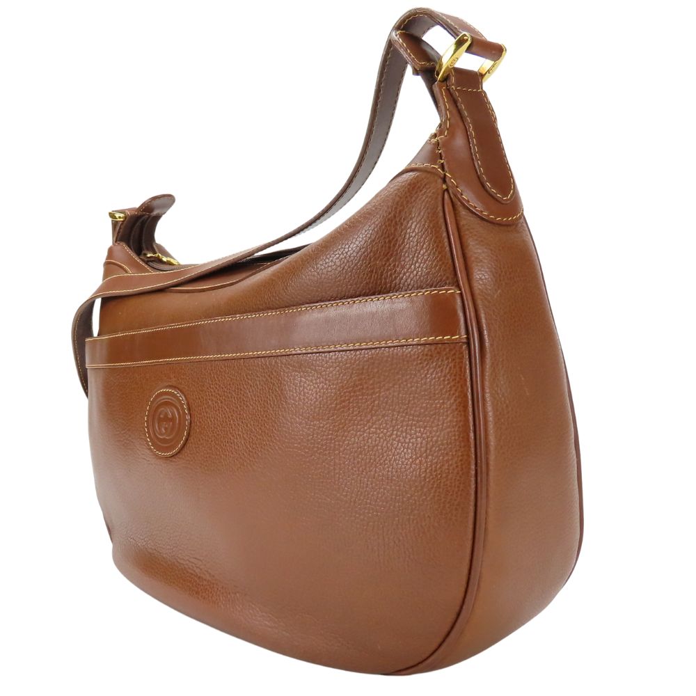 Gucci 001.104 Leather Brown Shoulder Bag