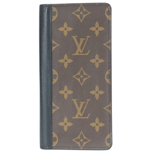 Louis Vuitton Long Purse M93800 macacer Portefeuille Monogram Brown Wallet Case