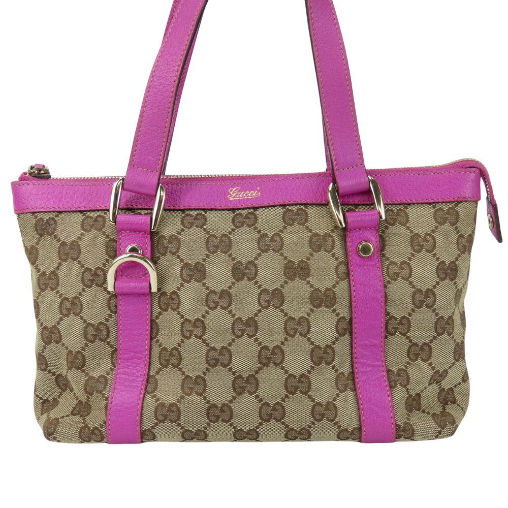 Gucci Gucci Gg Canvas Leather Handbag 1 Travel Bag
