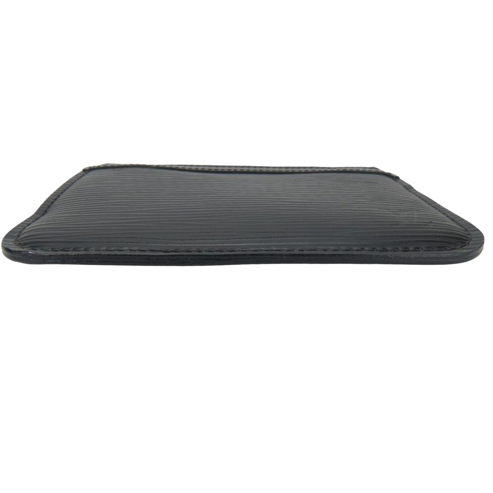 Louis Vuitton Coin M66602 Epi Noir Pochette Leather Clutch Bag