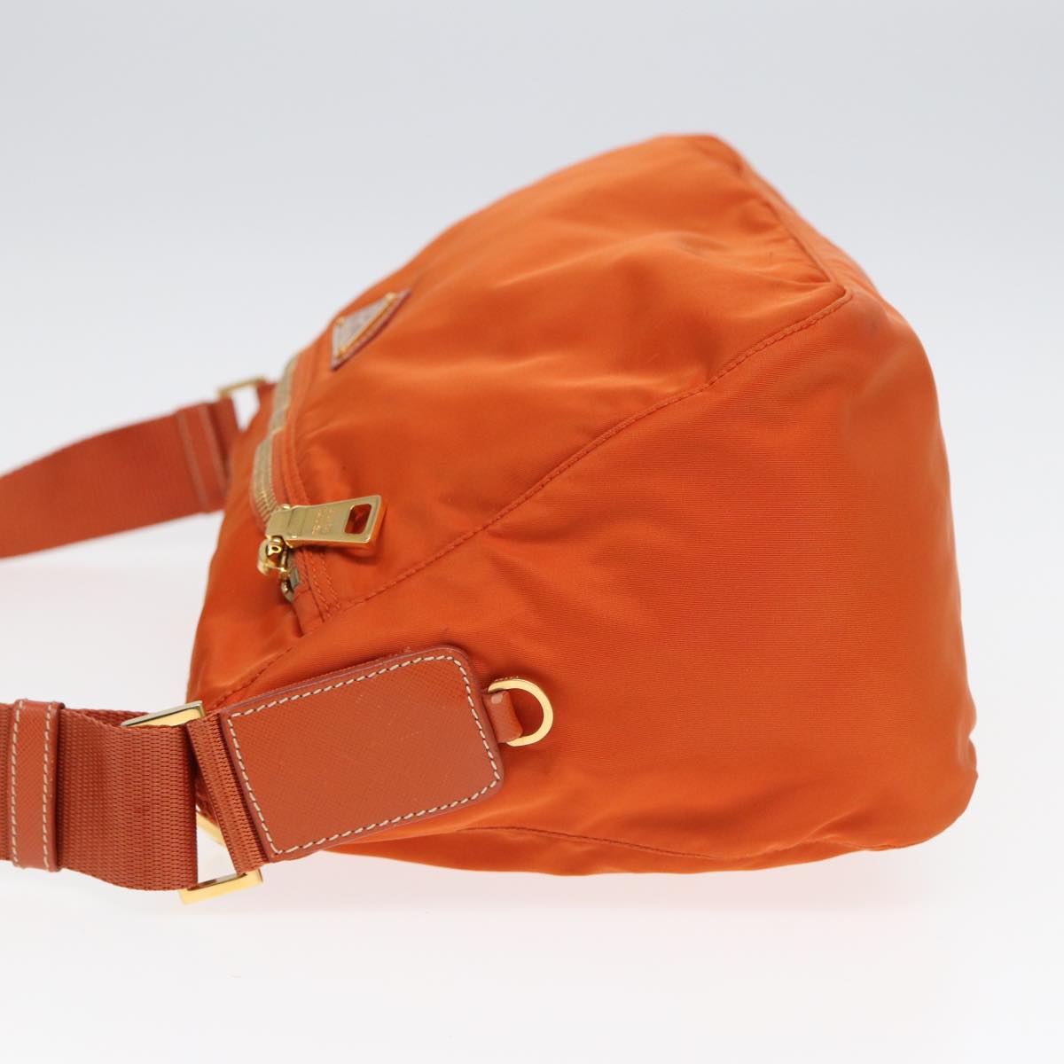 Prada Shoulder Bag Auth Nylon Orange Orange Auth 84771