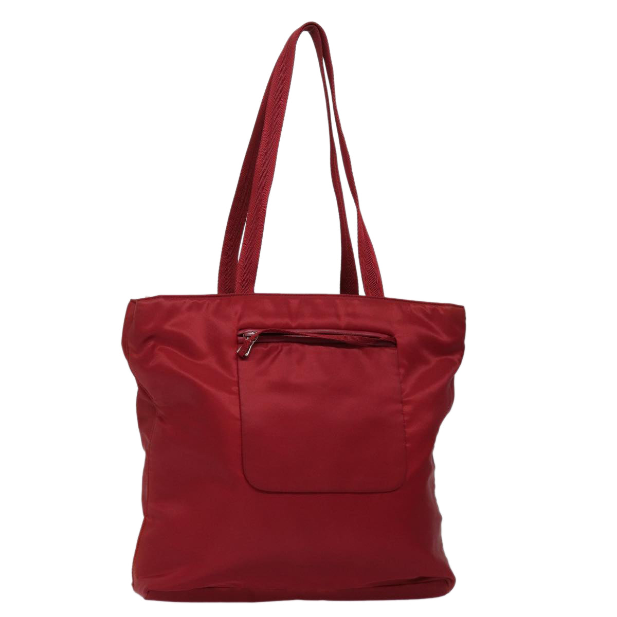 Prada Shoulder Bag Auth Nylon Red Red Auth 84772