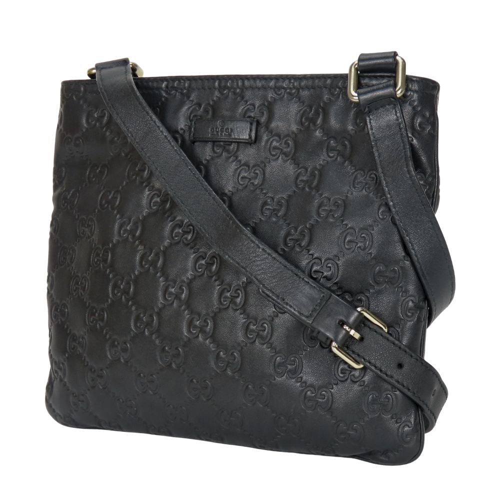 Gucci Sima Leather Black Shoulder Bag 2