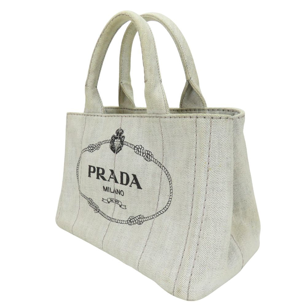 Prada Canapa 2Way Tote Bag Canvas