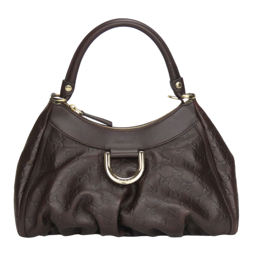 Gucci Abbey Sima Handbag Leather Travel Bag