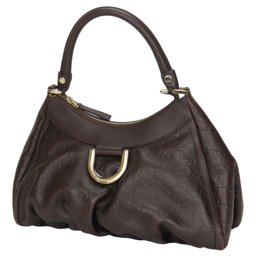 Gucci Abbey Sima Handbag Leather Travel Bag