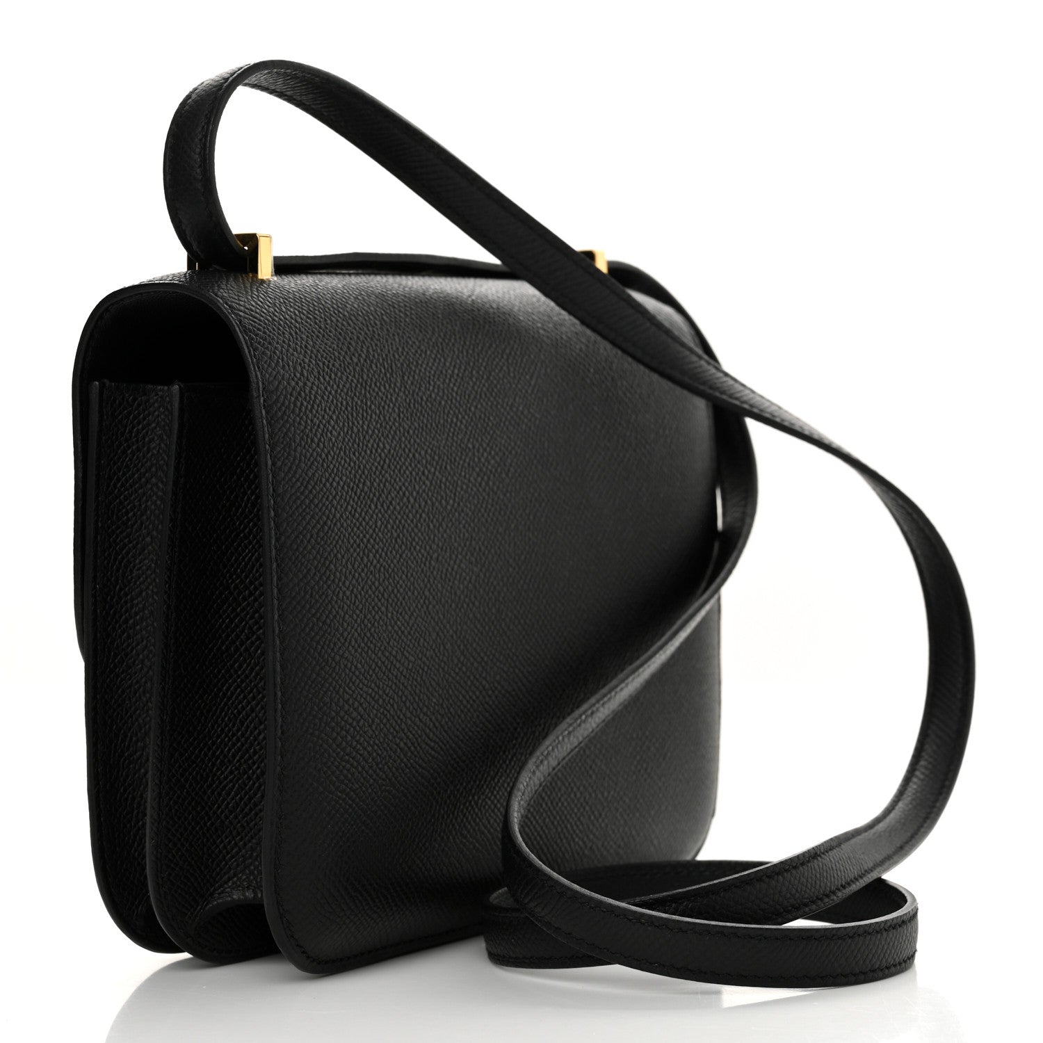 Hermes Epsom Constance Handbag Black Travel Bag