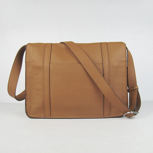Hermes Luxury Steve Shoulder Bag Lambskin Coffee