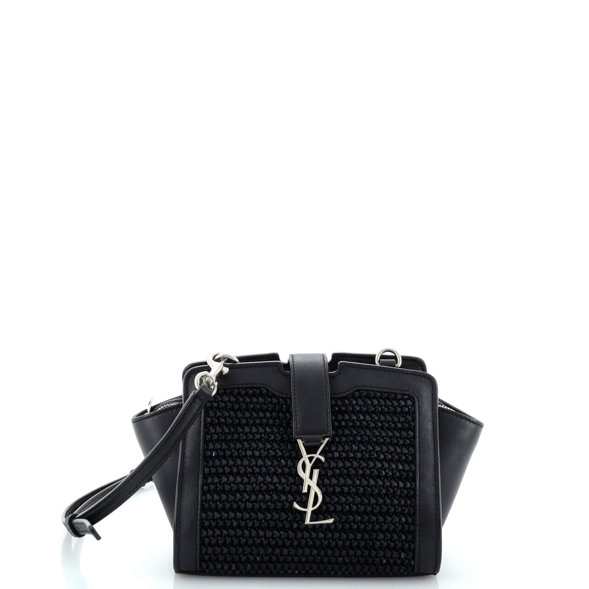 YSL Saint Laurent Saint Laurent Trending Cabas Downtown And Toy Leather Raffia Travel Bag